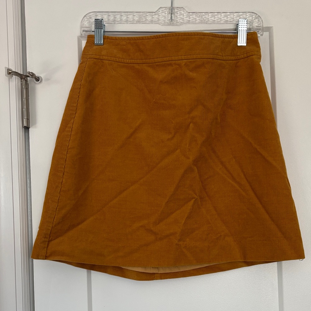J. Crew Golden Corduroy Mini Skirt